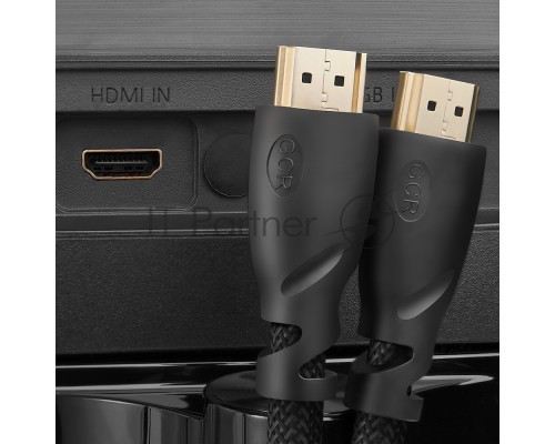 Кабель Greenconnect 1.8m HDMI версия, 2.0 HDR 4:2:2, Ultra HD, 4K 60 fps 60Hz/5K*30Hz, 3D, AUDIO, 18.0 Гбит/с, 28/28 AWG, OD7.3mm, тройной экран, черный нейлон, GCR-HM811-1.8m Кабель Greenconnect 1.8m HDMI версия, 2.0 HDR 4:2:2, Ultra HD, 4K 60 fps 60Hz/5K*30Hz, 3D, AUDIO, 18.0 Гбит/с, 28/28 AWG, OD7.3mm, тройной экран, черный нейлон, GCR-HM811-1.8m