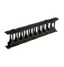 Hyperline CMF-1U-FPL106-MCOV-RAL9005 Кабельный организатор с крышкой, глубина 106 мм, 19