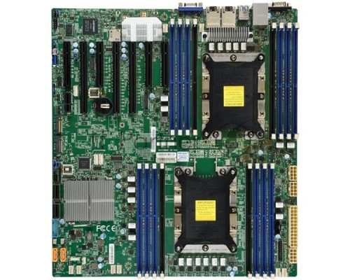 Материнская плата Supermicro MBD-X11DPH-T-B, 2xLGA 3647, Intel C622, 16xDDR4, 2xRJ45 10GBase-T, 10xSATA3 (6Gbps) RAID 0,1,5,10, 7xUSB 3.0, 1xVGA, 1xCOM, 3xPCI-E 3.0 x16 + 4xPCI-E 3.0 x8, E-ATX, Bulk Материнская плата Supermicro MBD-X11DPH-T-B, 2xLGA 3647, Intel C622, 16xDDR4, 2xRJ45 10GBase-T, 10xSATA3 (6Gbps) RAID 0,1,5,10, 7xUSB 3.0, 1xVGA, 1xCOM, 3xPCI-E 3.0 x16 + 4xPCI-E 3.0 x8, E-ATX, Bulk
