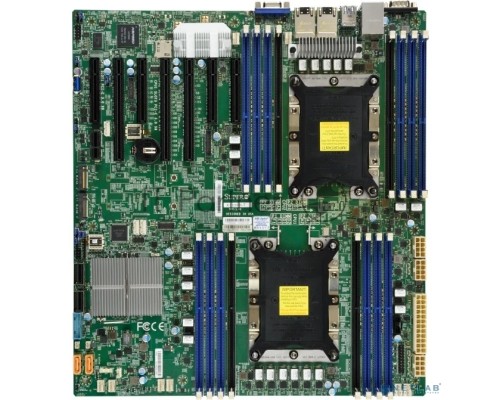 Материнская плата Supermicro MBD-X11DPH-T-B, 2xLGA 3647, Intel C622, 16xDDR4, 2xRJ45 10GBase-T, 10xSATA3 (6Gbps) RAID 0,1,5,10, 7xUSB 3.0, 1xVGA, 1xCOM, 3xPCI-E 3.0 x16 + 4xPCI-E 3.0 x8, E-ATX, Bulk Материнская плата Supermicro MBD-X11DPH-T-B, 2xLGA 3647, Intel C622, 16xDDR4, 2xRJ45 10GBase-T, 10xSATA3 (6Gbps) RAID 0,1,5,10, 7xUSB 3.0, 1xVGA, 1xCOM, 3xPCI-E 3.0 x16 + 4xPCI-E 3.0 x8, E-ATX, Bulk