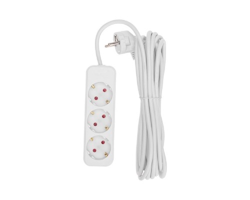 [удлинители] Rexant 13-4011 Удлинитель STANDARD 3 гнезда, 5м, 3х1,0мм?, с/з, белый