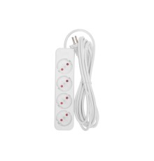 Rexant  13-4024 Удлинитель STANDARD 4 гнезда, 3м, 2х1,0мм?, б/з, белый