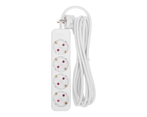 [удлинители] Rexant  13-4026 Удлинитель STANDARD 4 гнезда, 3м, 3х1,0мм?, с/з, белый 