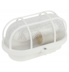 ЭРА Б0052015 Светильник НБП 01-60-002 с решеткой Евро пластик/стекло IP53 E27 max 60Вт 184х115х90 овал белый 