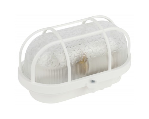 [ЭРА Светильники ЖКХ] ЭРА Б0052015 Светильник НБП 01-60-002 с решеткой Евро пластик/стекло IP53 E27 max 60Вт 184х115х90 овал белый 