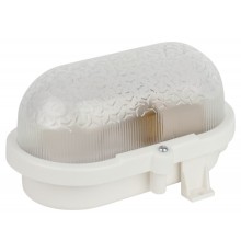 ЭРА Б0052016 Светильник НБП 01-60-012 с ободком Евро пластик / стекло IP53 E27 max 60Вт 185х120х110 овал белый