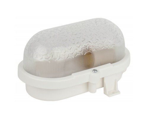 [ЭРА Светильники ЖКХ] ЭРА Б0052016 Светильник НБП 01-60-012 с ободком Евро пластик / стекло IP53 E27 max 60Вт 185х120х110 овал белый