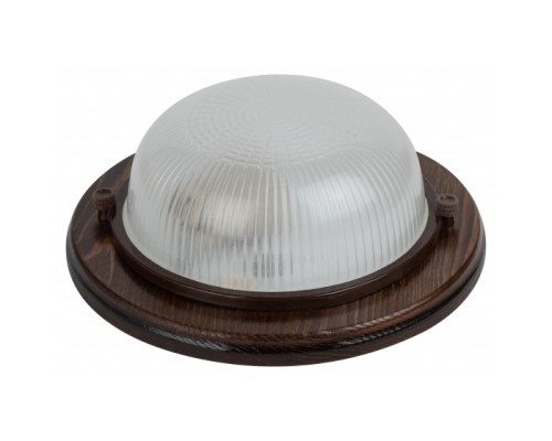 [ЭРА Светильники ЖКХ] ЭРА Б0048414 Светильник НБО 03-60-021 Кантри дерево/стекло IP54 E27 max 60Вт D220 круг орех 
