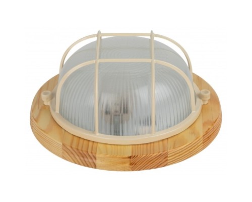 [ЭРА Светильники ЖКХ] ЭРА Б0048415 Светильник НБО 03-60-012 Кантри дерево/стекло решетка IP54 E27 max 60Вт D220 круг клен