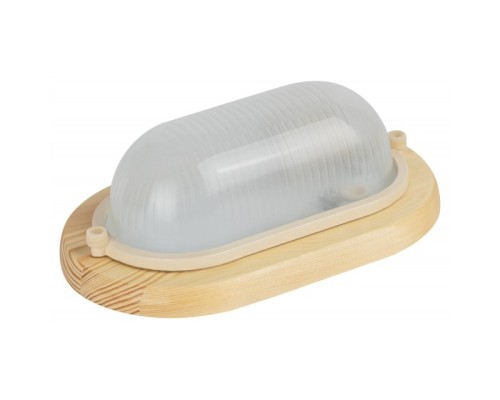 [ЭРА Светильники ЖКХ] ЭРА Б0048031 Светильник НБО 04-60-011 Кантри дерево/стекло IP54 E27 max 60Вт 232х140 овал клен