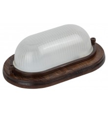 ЭРА Б0048248 Светильник НБО 04-60-021 Кантри дерево/стекло IP54 E27 max 60Вт 232х140 овал орех