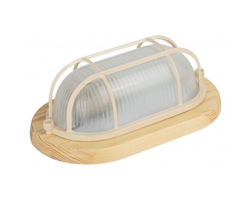 [ЭРА Светильники ЖКХ] ЭРА Б0048417 Светильник НБО 04-60-012 Кантри дерево/стекло решетка IP54 E27 max 60Вт 232х140 овал клен 