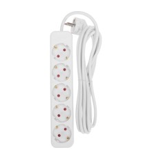 Rexant 13-4029 Удлинитель STANDARD 5 гнезд, 3м, 3х1,0мм?, с/з, белый