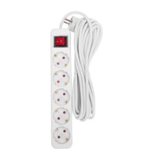 Rexant 13-4033 Удлинитель STANDARD 5 гнезд, 5м, 3х1,0мм?, с/з, с выключателем, белый