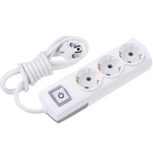 Rexant 13-4104 Удлинитель PREMIUM 3 гнезда, 3м, 3х1,5мм?, с/з, с выключателем, белый