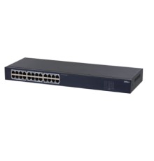 DAHUA DH-SF1024 24-портовый неуправляемый коммутатор, 24xRJ45 100Mb, коммутация 4.8 Гбит/с, MAC-таблица 8К, металл, установка настольная/в стойку