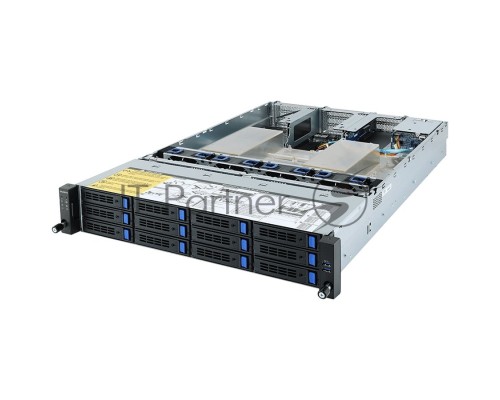 Серверная платформа Gigabyte Rack Server R282-Z90 Dual AMD EPYC 7002, 32 x DIMMs, 2 x 1Gb/s LAN, 12 x 3.5