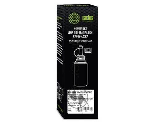 Тонер Cactus CS-RK-CF283X черный туба 120гр. (в компл.:чип) для принтера HP LJ Pro M225dn/M201/M202 Canon MF 210/211/212/216/217/220
