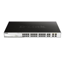 D-Link DGS-1210-28P/FL2A Управляемый L2 коммутатор с 24 портами 10/100/1000Base-T и 4 комбо-портами 100/1000Base-T/SFP (24 порта PoE 802.3af/at, РоЕ-бюджет 193 Вт) 