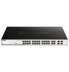 D-Link DGS-1210-28P/FL2A Управляемый L2 коммутатор с 24 портами 10/100/1000Base-T и 4 комбо-портами 100/1000Base-T/SFP (24 порта PoE 802.3af/at, РоЕ-бюджет 193 Вт) 