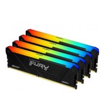 Kingston DDR4 64GB 3200MHz DDR4 CL16 DIMM (Kit of 4) 1Gx8 FURY Beast RGB