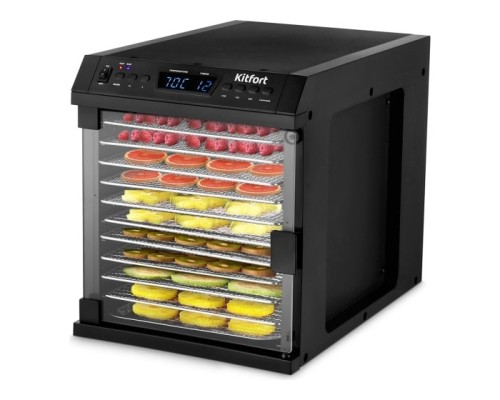 [Пылесос] Сушка для фруктов и овощей Kitfort КТ-1932 10под. 480Вт черный