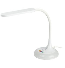 ЭРА Б0048591 Настольный светильник NLED-481-10W-W светодиодный с основанием белый, выбор цветовой температуры, диммер, RGB ночник в основании