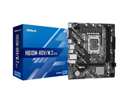 [Материнская плата] ASROCK H610M-HDV/M.2 R2.0, LGA 1700, Intel H610, mATX, Ret