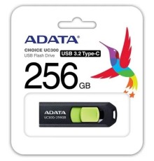 A-DATA Flash Drive 256GB Type-C UC300 ACHO-UC300-256G-RBK/GN USB3.2 черный/зеленый