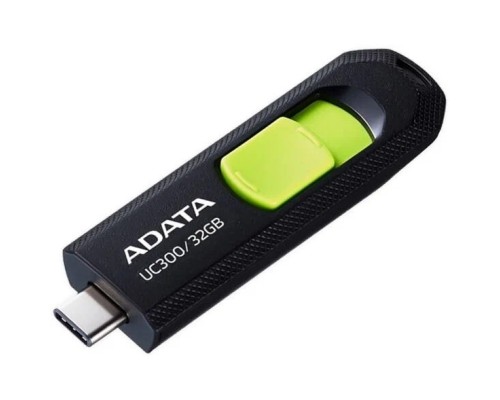 [Носитель информации] A-DATA Flash Drive 32GB UC300  USB (Type-C) USB3.2, черный и зеленый [acho-uc300-32g-rbk/gn]