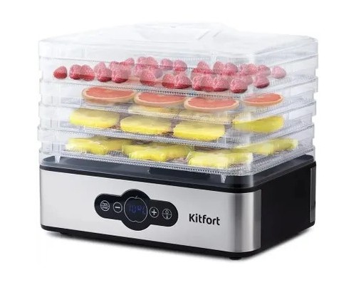[Пылесос] Сушка для фруктов и овощей Kitfort КТ-1914 5под. 240Вт черный