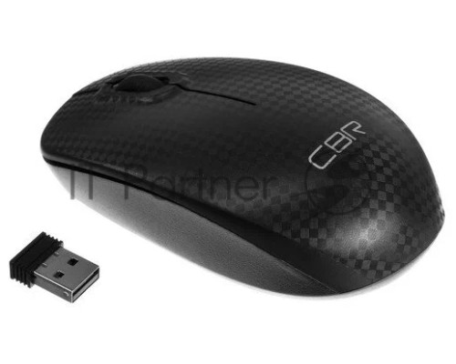 Мышь беспроводная CBR CM 499 Carbon черный, 1200 dpi, радиоканал, USB, кнопки - 3