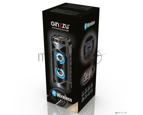 Акустическая система Ginzzu GM-209 переносная , Midi RGB/BT/USB/TF/FM/ДУ
