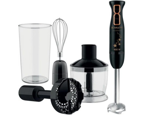[Блендер] Блендер погружной Scarlett Золотая коллекция SC-HB42M45 800Вт черный/золотистый