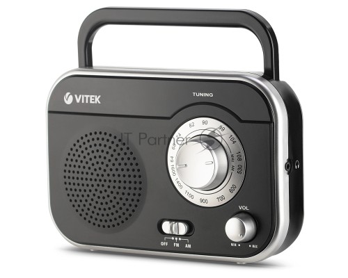Радиоприемник  Vitek VT-3593 (BK) Выходная мощность	1 вт.Динамики	1.Тип батареек	UM-2/C