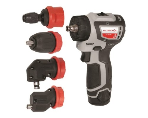 [Дрель, Шуруповерт] ИНТЕРСКОЛ ДА-10/12В 36 КомбиМАКС бесщеточная аккум. дрель-шуруп [687.2.2.79] { Li-ion, кейс, 2 аккум., 2Ач, 4 насадки }