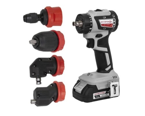 [Дрель, Шуруповерт] ИНТЕРСКОЛ ДА-13/18В 50 бесщеточная аккум. дрель-шуруп. комби АПИ [776.2.2.79] { Li-ion, кейс, 2 аккум., 2Ач, 4 насадки }