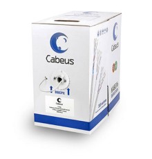 Cabeus UTP-4P-Cat.6-SOLID-GY Кабель витая пара UTP (U/UTP), категория 6, 4 пары (23 AWG), одножильный, PVC нг(А)-LS, серый (305 м)