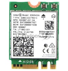 Плата сетевого контроллера Intel® Wireless-AC 9260, 2230, 2x2 AC+BT, Gigabit, No vPro®,999LV6