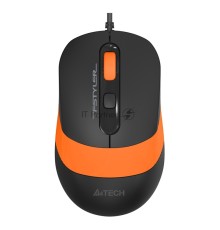 Мышь проводная A4Tech Fstyler FM10 черный/оранжевый, 1600 dpi, USB, кнопки - 4