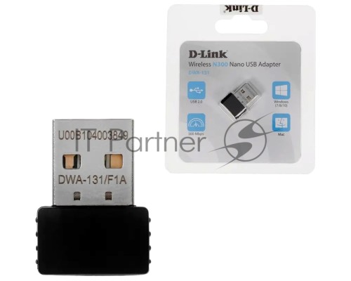 Сетевой адаптер WiFi D-Link DWA-171/RU/D1A DWA-171/RU USB 2.0 (ант.внутр.) 1ант.