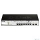 Коммутатор D-Link DGS-1210-10/FL1A, L2 Managed Switch with  8 10/100/1000Base-T ports and 2 1000Base-X SFP ports.8K Mac address, 802.3x Flow Control, 256 of 802.1Q VLAN, VID range 1-4094, 802.1p Priority Queues