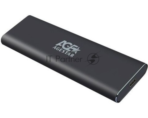 Внешний корпус AgeStar M.2 USB 3.0  NGFF (B-key) AgeStar 3UBNF5C (BLACK) , алюминий, серебристый