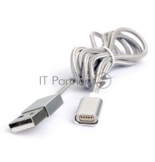 Кабель магнитный USB 2.0 Cablexpert CC-USB2-AMMg-1M, для адаптеров TypeC - microBM 5P - iPhone lightning, 1м, алюминиевые разъемы (адаптеры в комплектацию не входят)