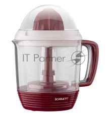 Соковыжималка цитрусовая Scarlett SC-JE50C08 25Вт рез.сок.:1200мл. красный/белый