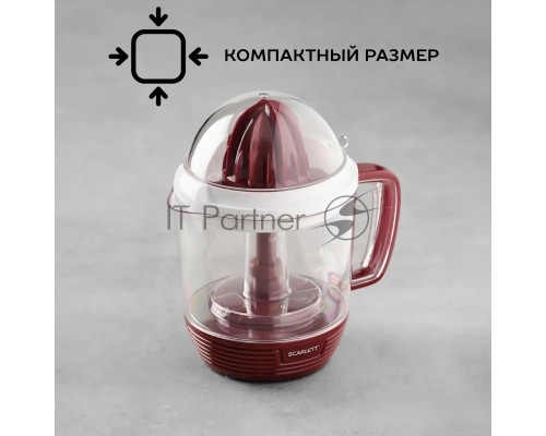 Соковыжималка цитрусовая Scarlett SC-JE50C08 25Вт рез.сок.:1200мл. красный/белый