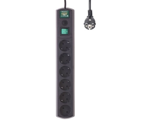 [Сетевые фильтры] Сетевой фильтр Most RG 5м (6 розеток) черный (коробка) (587280) 