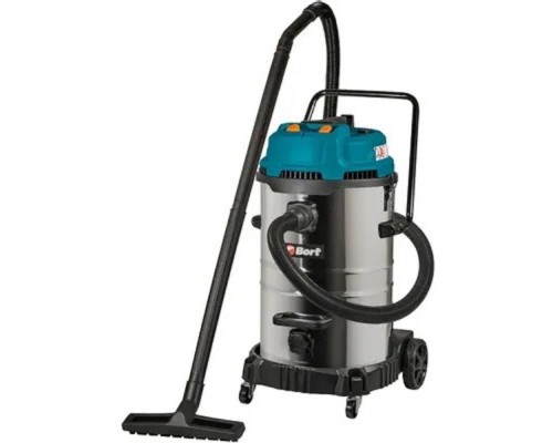 [Пылесосы строительные] Bort Пылесос для сухой и влажной уборки BSS-2460-STORM {бак 60 л; 1600 Вт;  шланг 3 м; всасывание 270 Вт; Уровень шума 78 дБ; Вес 14 кг; Напряжение 220 В; аксессуаров 12 шт, гарантия 2 г} [93417555] 
