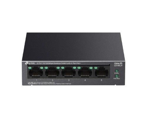 [Сетевое оборудование] TP-Link LS105LP Настольный коммутатор с 5 портами 10/100 Мбит/с (4 порта PoE)
