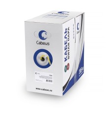 Cabeus UTP-4P-Cat.5e-SOLID-LSZH-YL Кабель витая пара UTP (U/UTP), категория 5e, 4 пары (24 AWG), одножильный, желтый, LSZH, нг(А)-HF, (305 м)